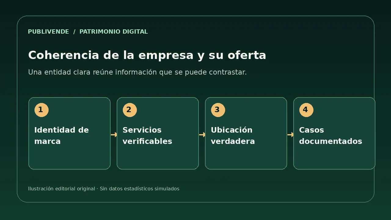 Mapa de entidad, servicios, ubicación, casos y fuentes relacionadas